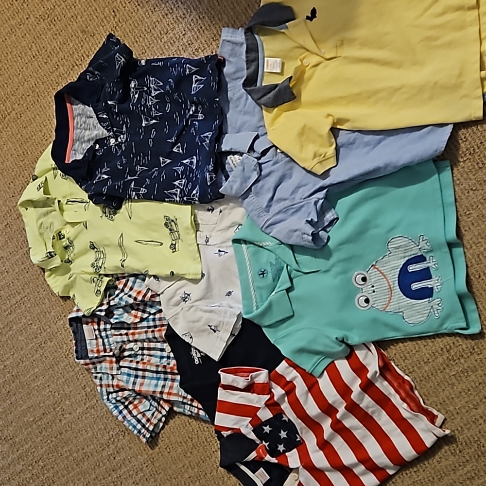 Lot of 9 polo tops button-ups size 4T